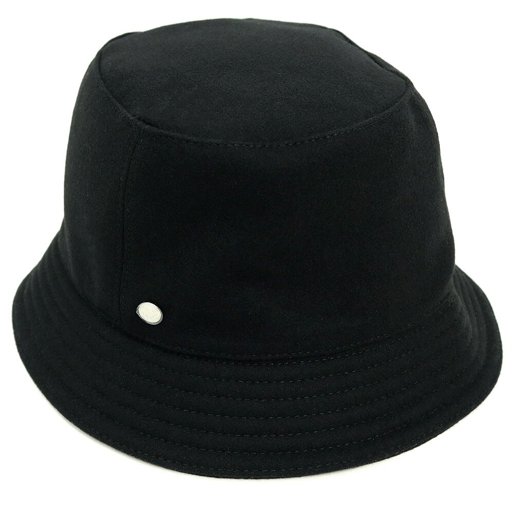 【新品・未使用品】エルメス HERMES カルヴィ セリエ バケットハット 帽子 ハット #56 カシミヤ 100％ レーヨン シルク ノワール ブラック 黒のサムネイル