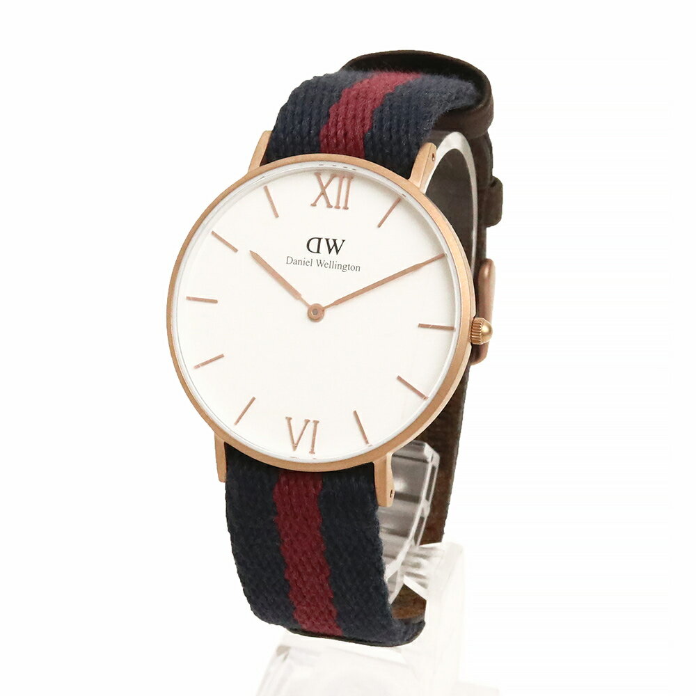 楽天ブランドシティ　BrandCity【新品・未使用品】ダニエルウェリントン Daniel Wellington グレース ロンドン 腕時計 クオーツ ステンレススチール ナイロン レザー ホワイト マットゴールド レッド ネイビー 白 0551DW