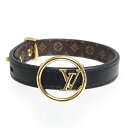 ルイヴィトンのブレスレット（レディース） 【新品・未使用品】ルイ ヴィトン LOUIS VUITTON ブラスレ LV エクリプス ブレスレット ＃17 モノグラム カーフスキン レザー ノワール ブラウン ブラック 黒 茶 M8103F 箱付