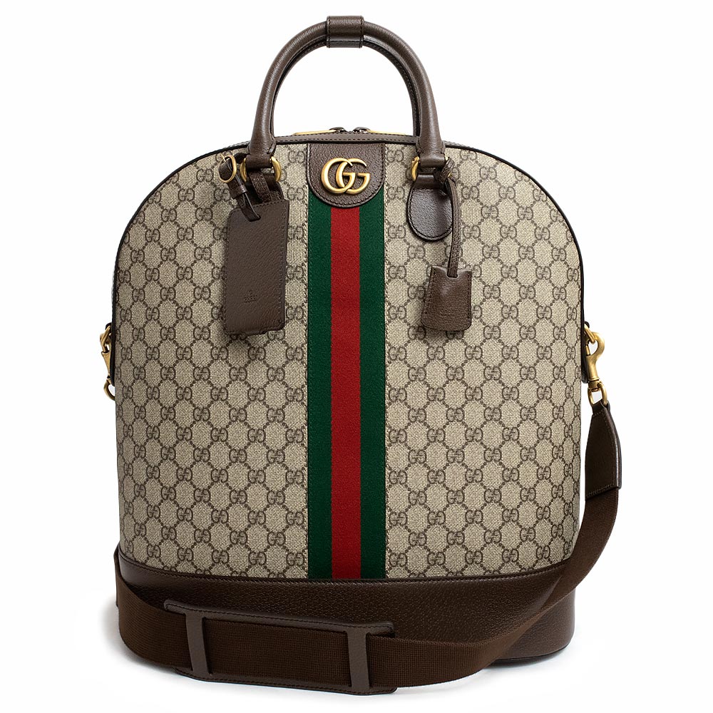 グッチ ハンドバッグ 【新品・未使用品】グッチ GUCCI オフィディア スモール ボーリング トート 2way ショルダー ハンドバッグ 斜め掛け GGスプリームキャンバス レザー ベージュ ブラウン 茶 724654