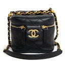 【新品・未使用品】シャネル CHANEL マトラッセ スモール バニティ チェーン ショルダーバッグ 斜め掛け カーフスキン レザー ブラック 黒 AS3228