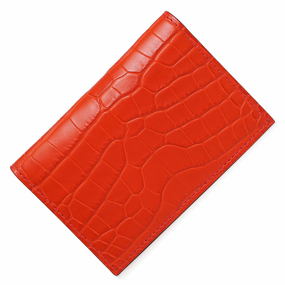 クロコダイル 【新品・未使用品】エルメス HERMES MC2 ユークリッド カードケース 名刺入れ 定期入れ パスケース クロコダイル アリゲーターマット エキゾチックレザー ルージュインディアン レッド 赤 X刻印 箱付