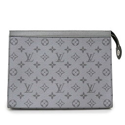 タイガ 【未使用　展示品】ルイ ヴィトン LOUIS VUITTON ポシェット ヴォワヤージュ MM クラッチバッグ セカンドバッグ タイガラマ モノグラムキャンバス レザー シルバー M30840