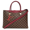 ルイヴィトン LV リバーサイド バッグ レディース 【新品・未使用品】ルイ ヴィトン LOUIS VUITTON LV リバーサイド 2way ショルダー ハンドバッグ 斜め掛け ダミエ レザー リドゥヴァン レッド ブラウン 赤 茶 N40052