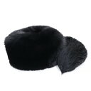 【新品・未使用品】プラダ PRADA フォックスファー ハット 帽子 パパーハ ロシア帽 Mサイズ シルク100% フォックスファー100% ブラック 黒 1H...