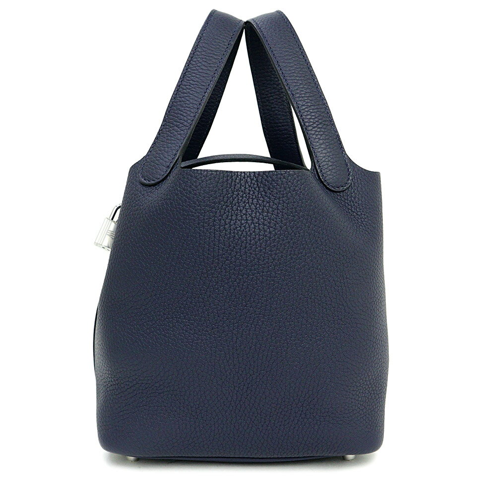 【新品・未使用品】エルメス HERMES ピコタンロック 18 PM ハンドバッグ トリヨンクレマンス レザー Blue nuit ブルーニュイ ネイビー 紺 シルバー金具 D刻印のサムネイル