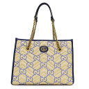 【新品・未使用品】グッチ GUCCI キルティング ミディアム チェーン トートバッグ ポリエステル コットンキャンバス GGラフィア エフェクト ファブリック...