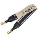 【新品・未使用品】クリスチャンディオール Christian Dior PARIS エンブロイダリー ショルダーストラップ キャンバス カーフスキン レザー ネ...