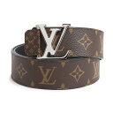 【新品・未使用品】ルイ ヴィトン LOUIS VUITTON LV タグ 40MM リバーシブル ベルト #85/34 モノグラム カーフスキン レザー ブラウン ノワール ブラック 茶 黒 シルバー金具 M0686V 箱付