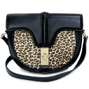 【未使用 展示品】セリーヌ CELINE スモール ブザス 16 ショルダーバッグ 斜め掛け カーフスキン レザー スタンプドレオパード ブラック 黒 ゴールド...