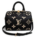 ルイヴィトン ハンドバッグ（レディース） 【新品・未使用品】ルイ ヴィトン LOUIS VUITTON スピーディ バンドリエール 25 2way ショルダー ハンドバッグ 斜め掛け モノグラムアンプラント レザー バイカラー ブラック ベージュ 黒 ゴールド金具 M58947 箱付