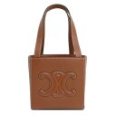 【未使用保管品】セリーヌ CELINE トリオンフ Cube キューブバッグ 日本未入荷 ハンドバッグ カーフスキン レザー タン ブラウン 茶 ゴールド金具 ...