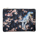 【新品・未使用品】ディオール DIOR トロッター 空山基コラボ 恐竜ロボット 桜モチーフ クラッチバッグ ポーチ ナイロン ネイビー 紺 シルバー金具 2SPCA224 箱付(4)