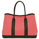 【新品・未使用品】エルメス HERMES ガーデンパーティ 30 TPM ハンドバッグ トワルオフィシエ キャンバス ネゴンダ レザー ローズアザレ ピンク ヴ...