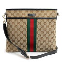 グッチ ショルダーバッグ（レディース） 【未使用　展示品】グッチ GUCCI ショルダーバッグ 斜め掛け GGキャンバス カーフスキン レザー ベージュ ブラック ライトゴールド金具 388926