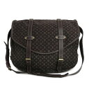 【中古】ルイ ヴィトン LOUIS VUITTON ソミュール XL ショルダーバッグ 斜め掛け モノグラムミニラン エベヌ ダークブラウン 茶 ゴールド金具 M95220