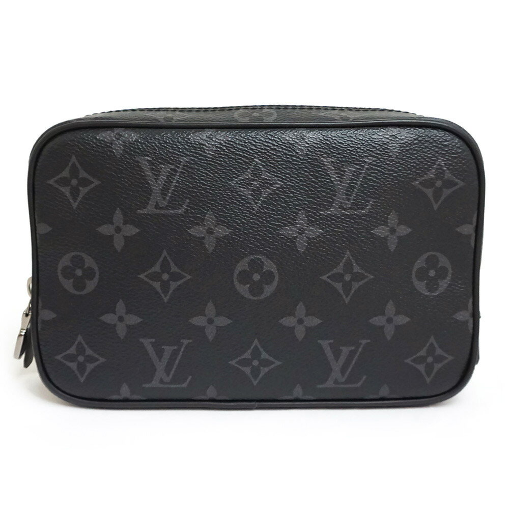 【新品・未使用品】ルイ ヴィトン LOUIS VUITTON トゥルース トワレ PM トラベルポーチ クラッチ セカンドバッグ モノグラムエクリプス レザー ブラック 黒 シルバー金具 M43384 箱付