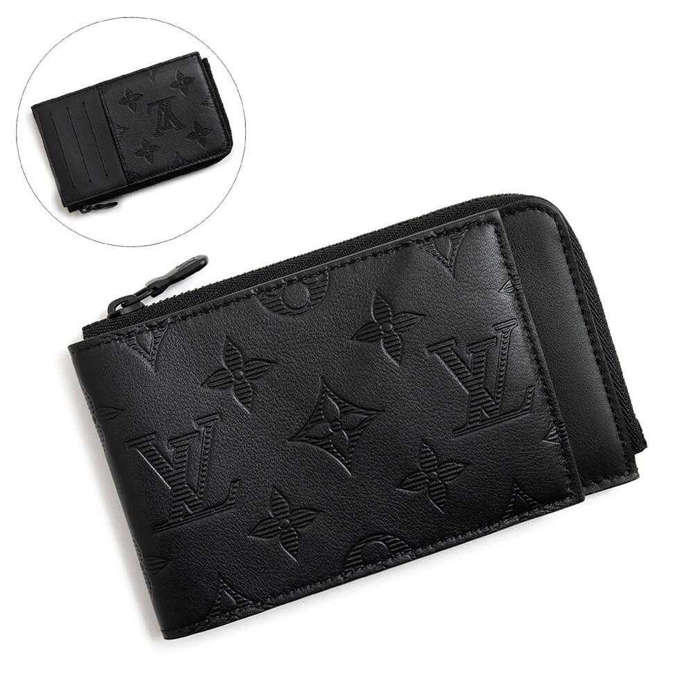 ルイヴィトン 名刺入れ 【新品・未使用品】ルイ ヴィトン LOUIS VUITTON ハイブリッド ウォレット コインケース 小銭入れ 財布 カードケース 名刺入れ 定期入れ パスケース モノグラムシャドウ レザー ブラック 黒 ブラック金具 シルバー金具 M81526 箱付