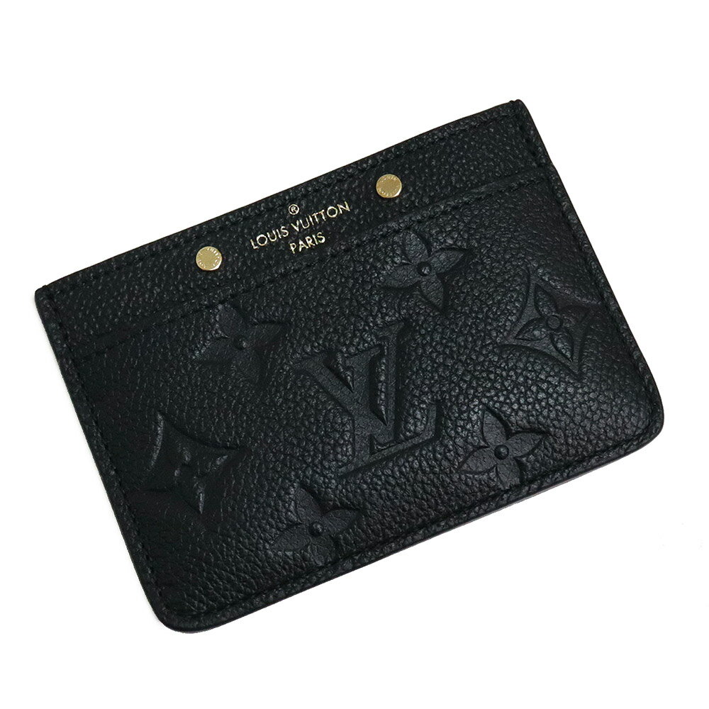 ルイヴィトン 名刺入れ 【新品・未使用品】ルイ ヴィトン LOUIS VUITTON ポルト カルト サーンプル カードケース 名刺入れ 定期入れ パスケース モノグラムアンプラント レザー ノワール ブラック 黒 ゴールド金具 M69171 箱付