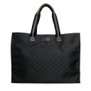 【未使用保管品】グッチ GUCCI トートバッグ GGナイロン ブラック 黒 シルバー金具 449176