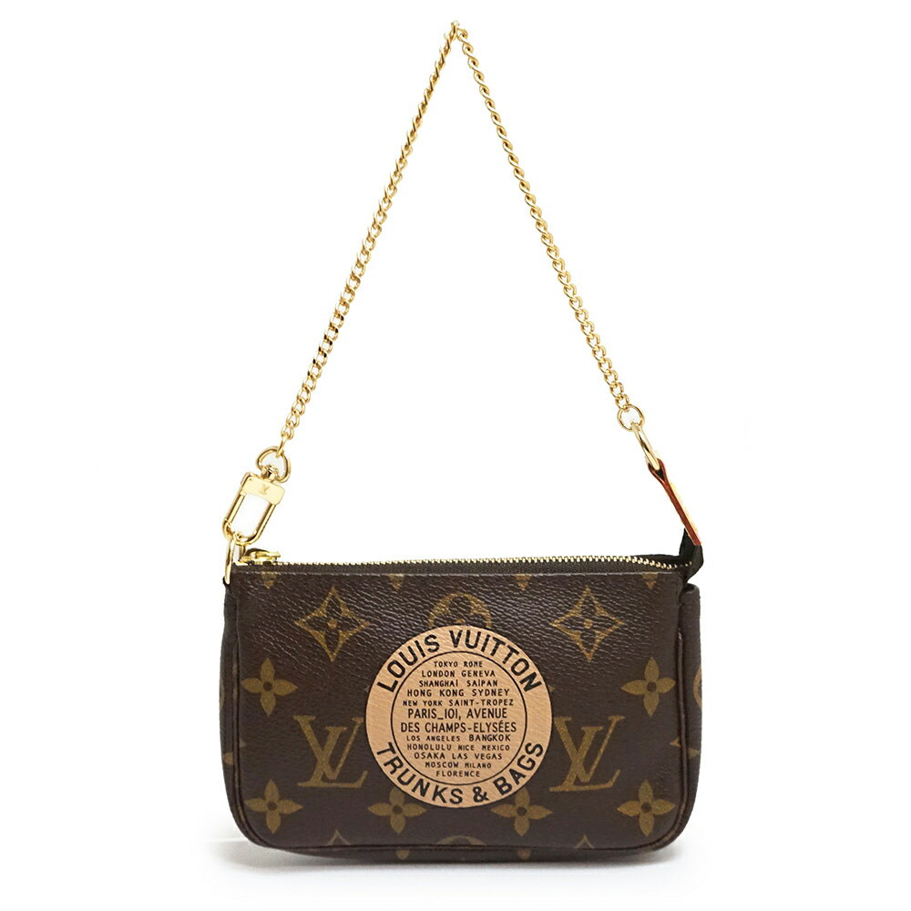 【未使用保管品】ルイ ヴィトン LOUIS VUITTON ミニ ポシェット アクセソワール アクセサリーポーチ T＆B ハンド ミニ チェーン バッグ モノグラム ブラウン 茶 M60153 箱付