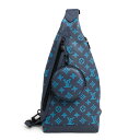 モノグラム 【未使用　展示品】ルイ ヴィトン LOUIS VUITTON デュオ スリングバッグ ボディバッグ ワンショルダー 斜め掛け モノグラムシャドウ レザー ネイビー ブルー 紺 マットブラック金具 M46562