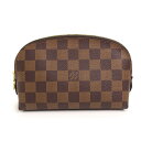 【新品・未使用品】ルイ ヴィトン LOUIS VUITTON ポシェット コスメティック PM 化粧 ポーチ ダミエ ブラウン 茶 ゴールド金具 N47516