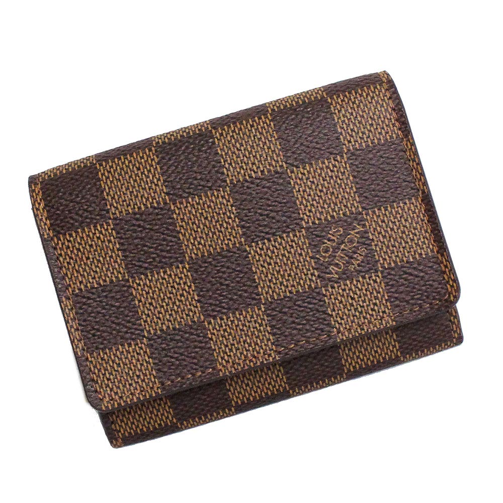 ルイヴィトン 名刺入れ 【未使用保管品】ルイ ヴィトン LOUIS VUITTON アンヴェロップ カルト ドゥ ヴィジット カードケース 名刺入れ 定期入れ パスケース ダミエ ブラウン 茶 N62920 箱付