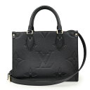 【未使用　展示品】ルイ ヴィトン LOUIS VUITTON オンザゴー PM 2way ショルダー ハンドバッグ 斜め掛け モノグラムアンプラント レザー ブラック 黒 ゴールド金具 M45653 箱付