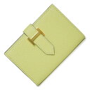 【新品・未使用品】エルメス HERMES ベアン カードケース 名刺入れ 定期入れ パスケース シェブル シェーブルミゾール レザー ジョーヌブルジョン ライト...