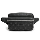 タイガ 【未使用　展示品】ルイ ヴィトン LOUIS VUITTON バムバッグ アウトドア ボディバッグ ウエストバッグ 斜め掛け モノグラムエクリプス タイガ レザー ノワール ブラック 黒 シルバー金具 M30245