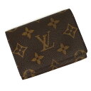 ルイヴィトン 定期入れ 【未使用保管品】ルイ ヴィトン LOUIS VUITTON アンヴェロップ カルト ドゥ ヴィジット カードケース 名刺入れ 定期入れ パスケース モノグラム ブラウン 茶 M62920 箱付