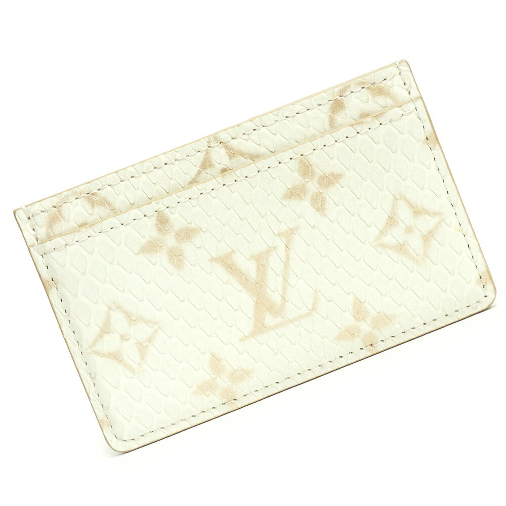 ルイヴィトン 名刺入れ 【新品・未使用品】ルイ ヴィトン LOUIS VUITTON ポルト カルト サーンプル カードケース パスケース 名刺入れ 定期入れ パイソン エキゾチックレザー ホワイト ベージュ 白 N97857 箱付