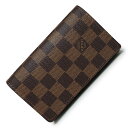 ルイヴィトン ダミエ 財布（レディース） 【新品・未使用品】ルイ ヴィトン LOUIS VUITTON ポルト モネ ビエ トレゾール 二つ折り財布 ダミエ ブラウン 茶 ゴールド金具 N61730 箱付