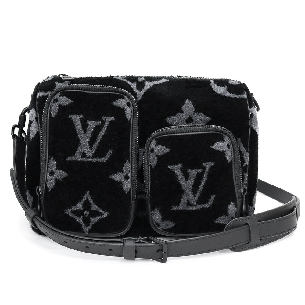 モノグラム 【未使用　展示品】ルイ ヴィトン LOUIS VUITTON ヴァージル アブロー キーポル バンドリエール 25 ショルダーバッグ 斜め掛け モノグラムエクリプス タフタージュ カーフスキン レザー ブラック 黒 ブラック金具 M45438