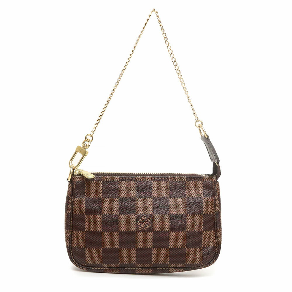 楽天ブランドシティ　BrandCity【新品・未使用品】ルイ ヴィトン LOUIS VUITTON ミニ ポシェット アクセソワール アクセサリーポーチ チェーン ハンドバッグ ダミエ ブラウン 茶 N58009 ゴールド金具 箱付