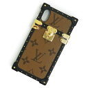 【新品・未使用品】ルイ ヴィトン LOUIS VUITTON アイトランク ライトリバース iphone X Xs スマホ 携帯ケース モノグラムリバース カーフスキン レザー ブラウン ブラック 茶 黒 ゴールド金具 M67893 箱付