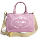 【未使用保管品】プラダ PRADA カナパ 2way ショルダー ハンドバッグ 斜め掛け キャンバス アラバストロ ピンク ゴールド金具 1BG439