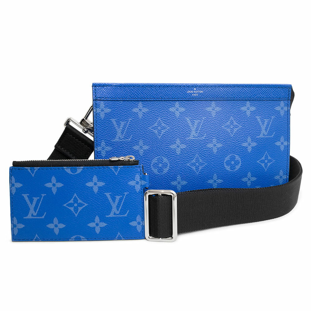 タイガ 【未使用　展示品】ルイ ヴィトン LOUIS VUITTON ガストン ウェアラブル ウォレット ショルダーバッグ 斜め掛け モノグラム タイガ レザー アガベ ブルー 青 シルバー金具 M83099 箱付