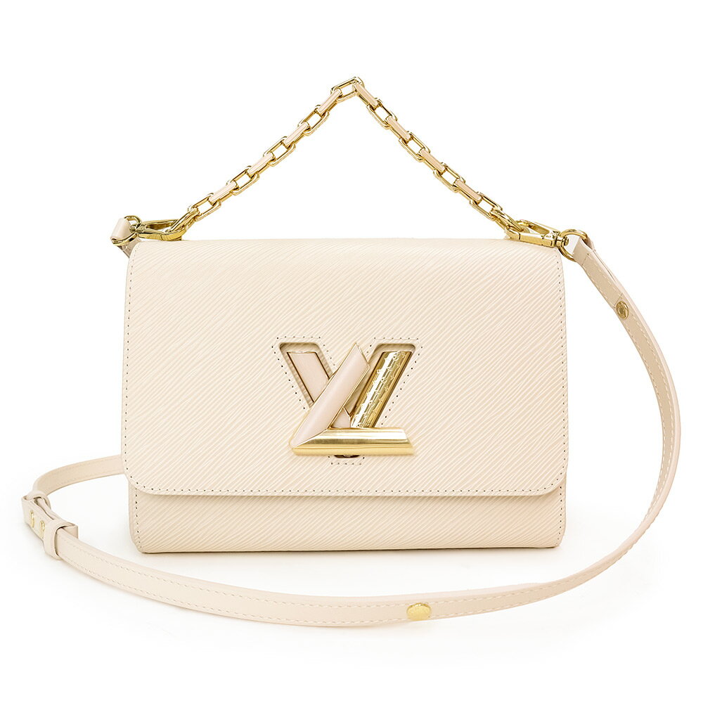 ルイヴィトン ハンドバッグ（レディース） 【新品・未使用品】ルイ ヴィトン LOUIS VUITTON ツイスト MM 3way チェーン ショルダー ハンドバッグ 斜め掛け エピレザー クオーツ ホワイト ゴールド金具 M24630 箱付