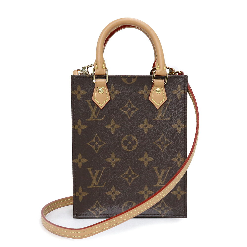 ルイヴィトン ハンドバッグ（レディース） 【新品・未使用品】ルイ ヴィトン LOUIS VUITTON プティット サックプラ 2way ショルダー ハンドバッグ 斜め掛け モノグラム ブラウン 茶 ゴールド金具 M69442