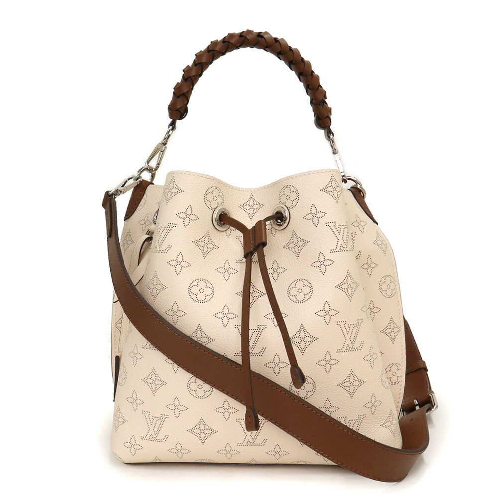 ルイヴィトン ハンドバッグ（レディース） 【新品・未使用品】ルイ ヴィトン LOUIS VUITTON ムリア 2way ショルダー ハンドバッグ 斜め掛け モノグラムマヒナ レザー クレーム ベージュ シルバー金具 M55799