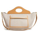 【新品・未使用品】バーバリー BURBERRY エンボス ロゴトート 2Way ショルダー ハンドバッグ 斜め掛け キャンバス レザー ベージュ ゴールド金具 ...