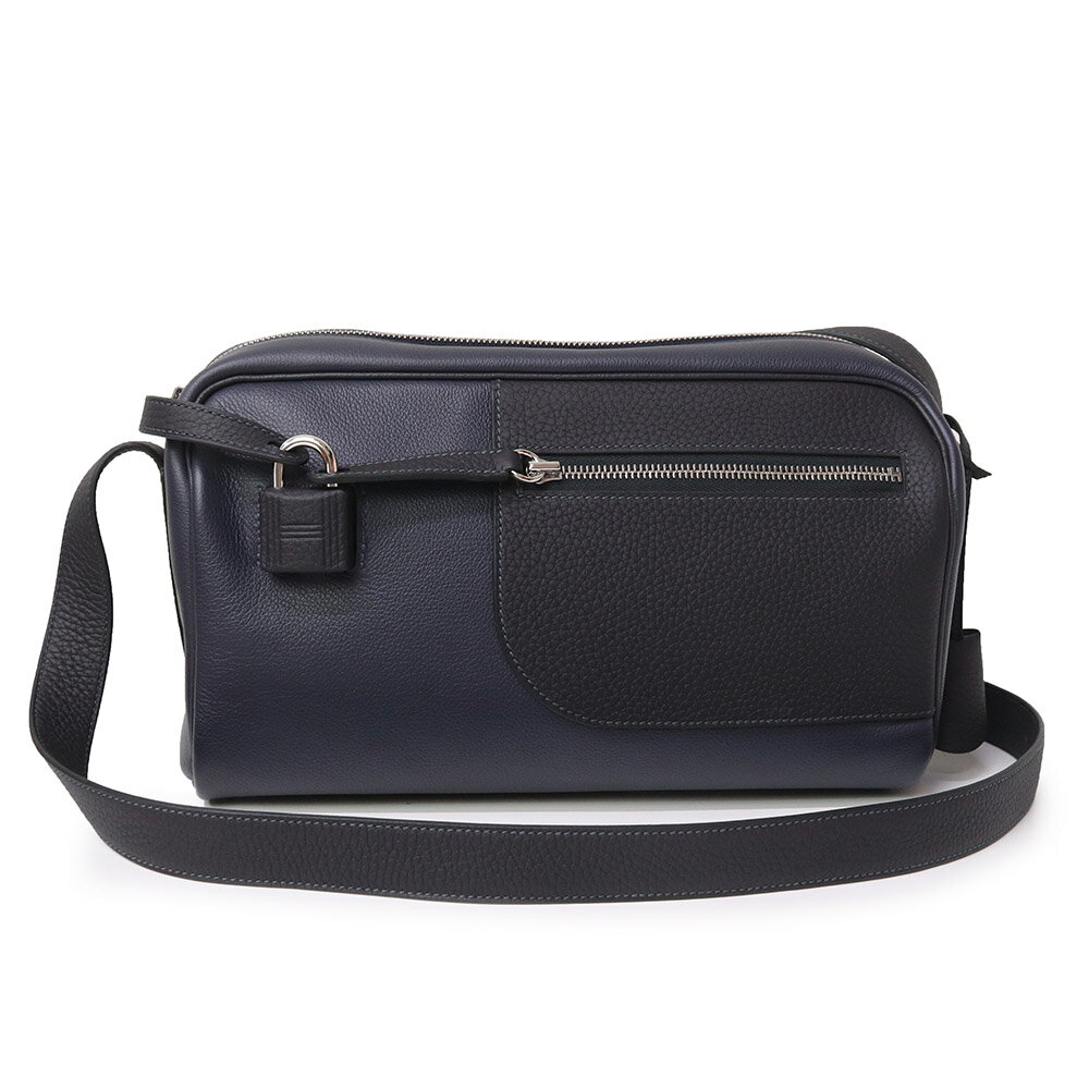 【新品・未使用品】エルメス HERMES プティ クーリエ ショルダーバッグ 斜め掛け ヴォー エバーカラー エヴァーカラー トリヨンクレマンス レザー ブルーニュイ ネイビー 紺 シルバー金具 B刻印 箱付のサムネイル
