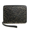 【未使用 展示品】クリスチャンルブタン Christian Louboutin CRIS CASE スパイクミックス タブレットケース クラッチバッグ カーフス...