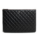【未使用 展示品】シャネル CHANEL クラシック ラージ ポーチ マトラッセ ココマーク クラッチバッグ キャビアスキン レザー ブラック 黒 アンティーク...