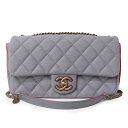 【未使用保管品】シャネル CHANEL メダリオン マトラッセ シングル フラップ Wチェーン 2WAY 斜め掛け ショルダーバッグ フェルト ラムスキン レザ...