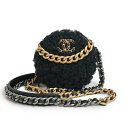【未使用 展示品】シャネル CHANEL 19 ナインティーン マトラッセ チェーン ココマーク ラウンド クラッチ ポシェット ポーチ ショルダーバッグ 斜め...