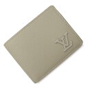 【新品・未使用品】ルイ ヴィトン LOUIS VUITTON ポルトフォイユ ミュルティプル 二つ折り財布 札入れ カウハイドレザー セージ カーキ M8227...
