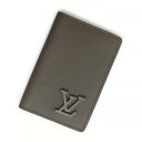 【新品・未使用品】ルイ ヴィトン LOUIS VUITTON オーガナイザー ドゥ ポッシュ カードケース 定期入れ パスケース アエログラムレザー カーキ グ...